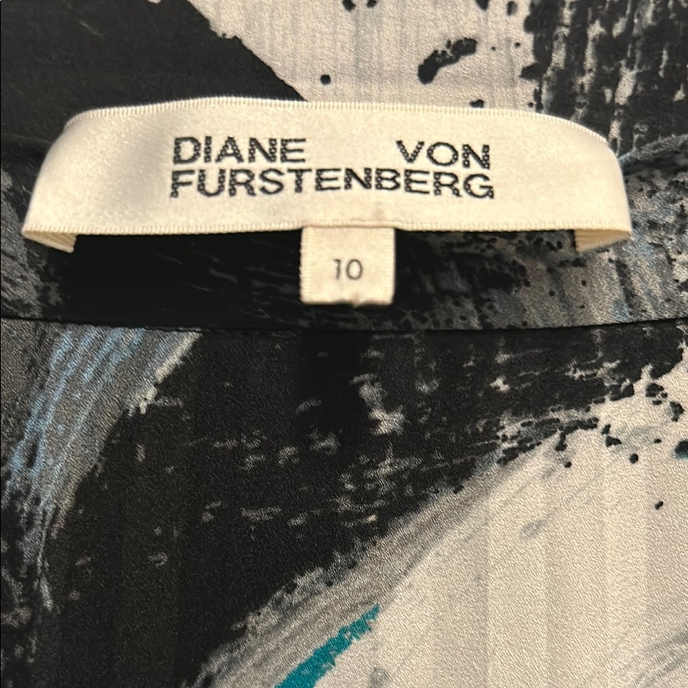 Diane Von Furstenberg Black and White Sweater and Skirt Set.